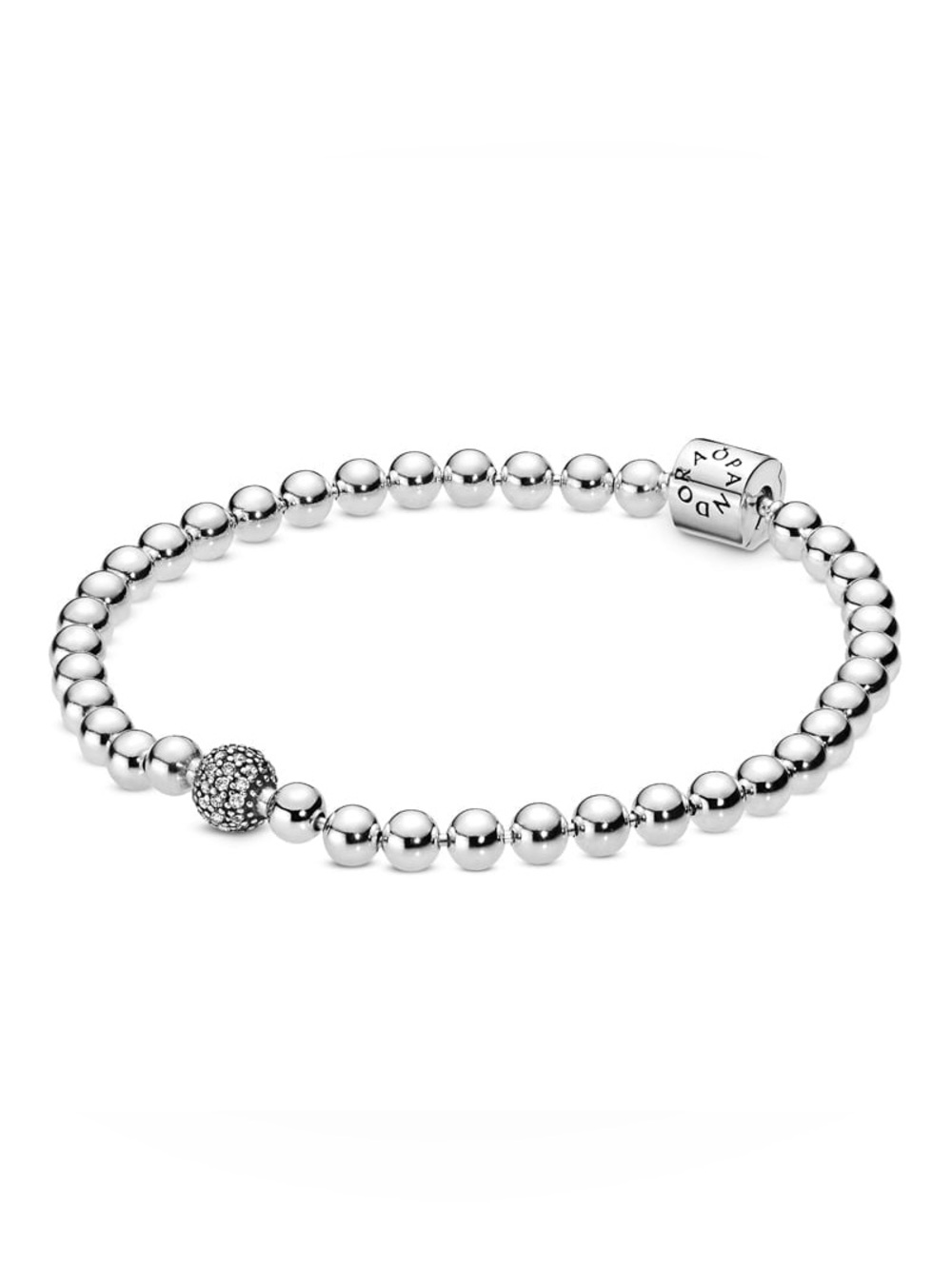 Pandora beads and pave bracelet - Picture 2 of 6